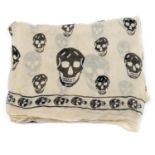 ALEXANDER MCQUEEN - a silk chiffon skull scarf.