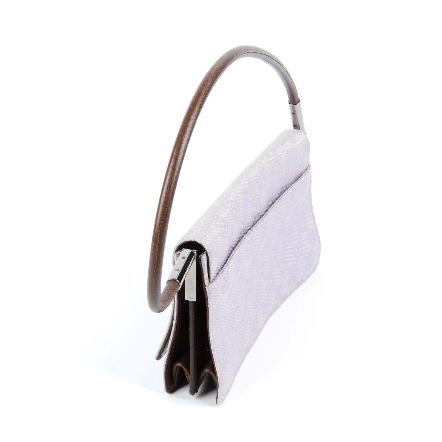 GUCCI - a lilac GG canvas baguette handbag. - Image 3 of 4