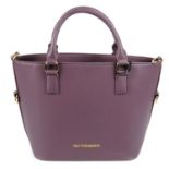 TRUSSARDI - a mauve leather handbag.