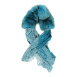 GUCCI - a dyed fox fur and silk scarf.