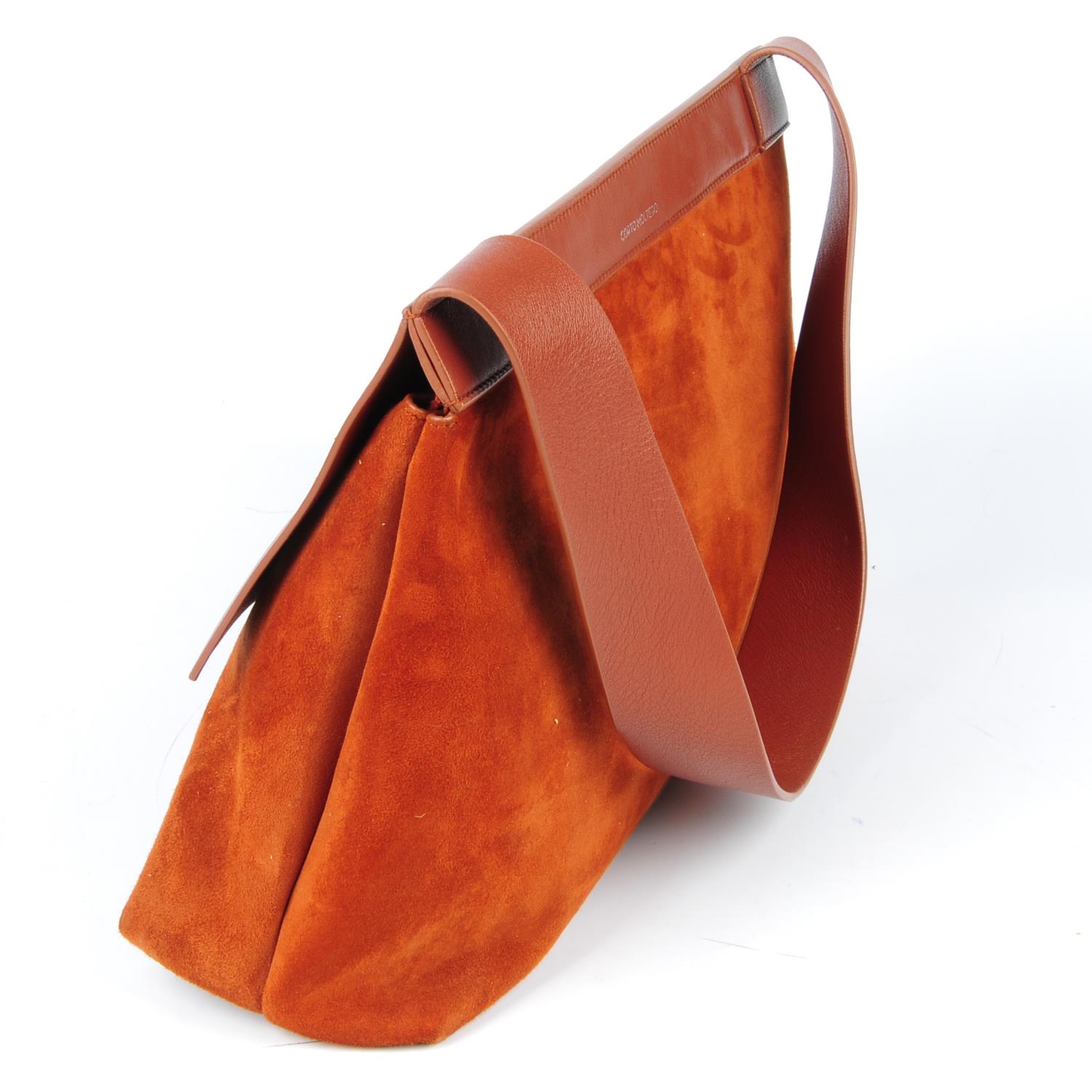 CORTO MOLTEDO - a tan suede and leather handbag. - Image 3 of 4