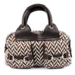 MARNI - a wool chevron handbag.