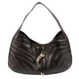 CARTIER - a medium brown Panthère hobo handbag.