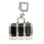 LOUIS VUITTON - an 18ct white gold handbag charm.