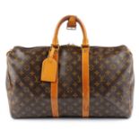 LOUIS VUITTON - a Monogram Keepall 45 luggage bag.