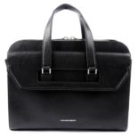 ALEXANDER MCQUEEN - a black leather Heroic briefcase.