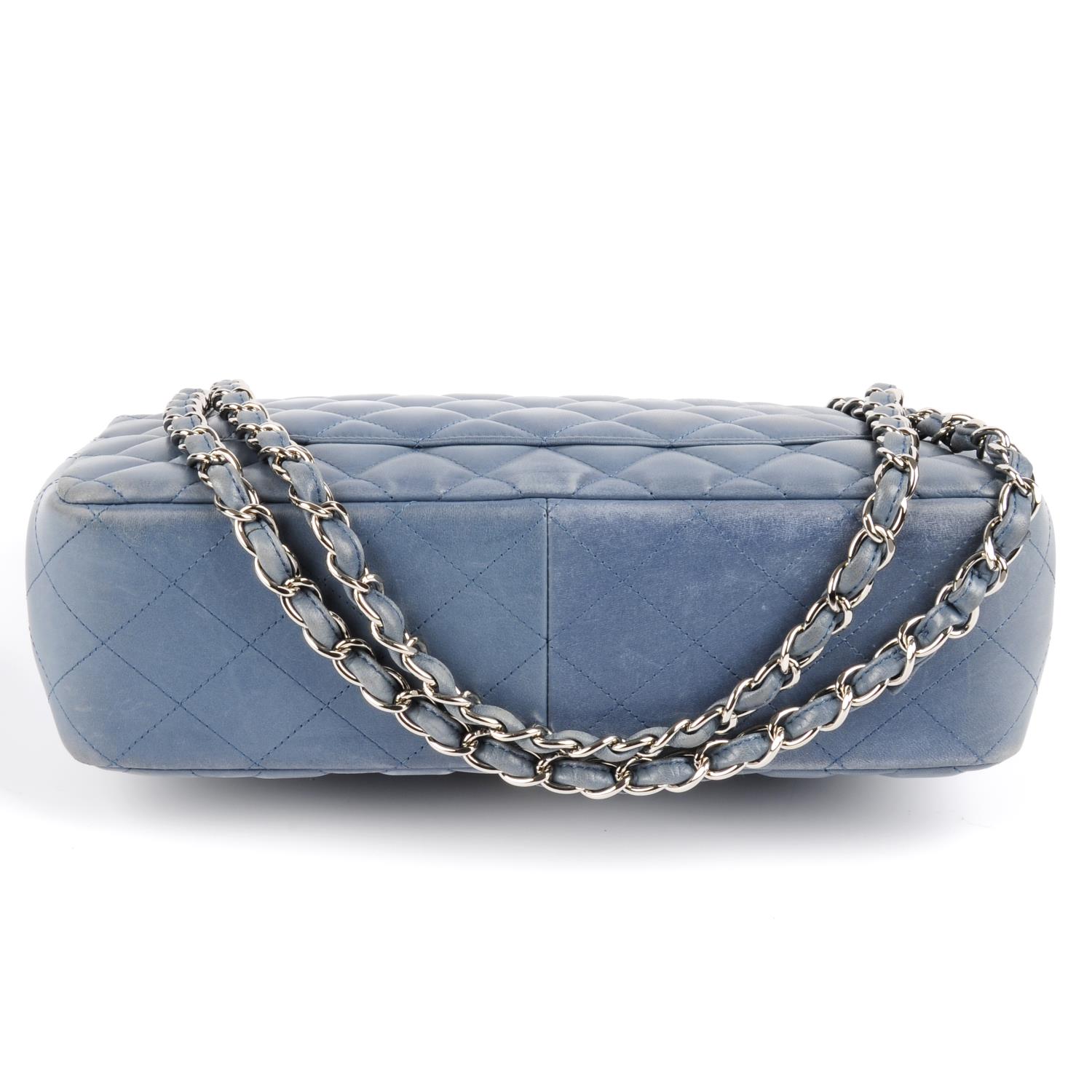 CHANEL - a light blue Jumbo Classic Double Flap handbag. - Image 4 of 4