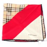 BURBERRY - a mini silk scarf.