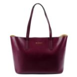 MICHAEL KORS - a plum leather Emry tote.