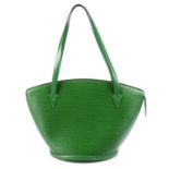 LOUIS VUITTON - a green Epi Saint Jacques GM handbag.
