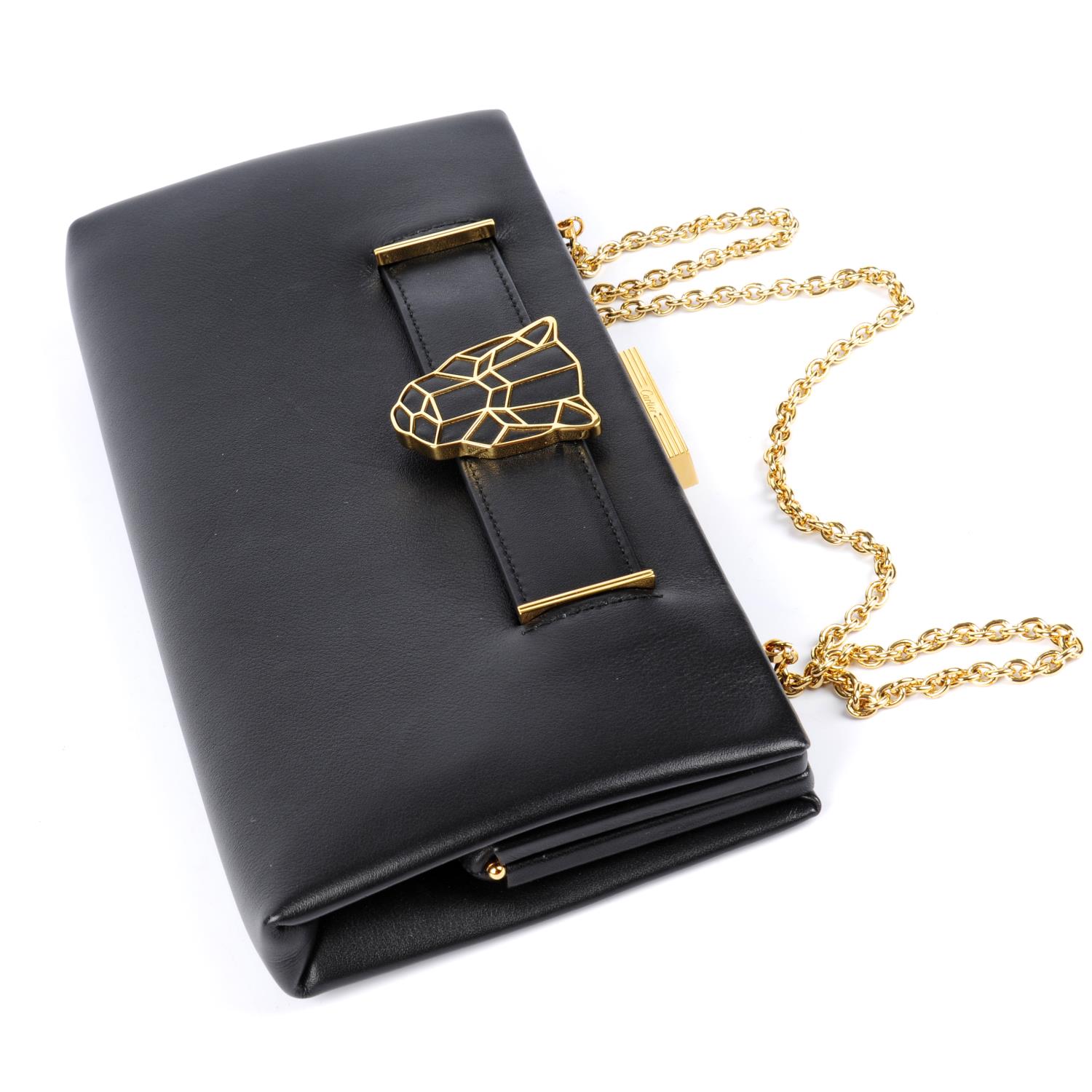 CARTIER - a black Panthère De Cartier clutch. - Image 3 of 5