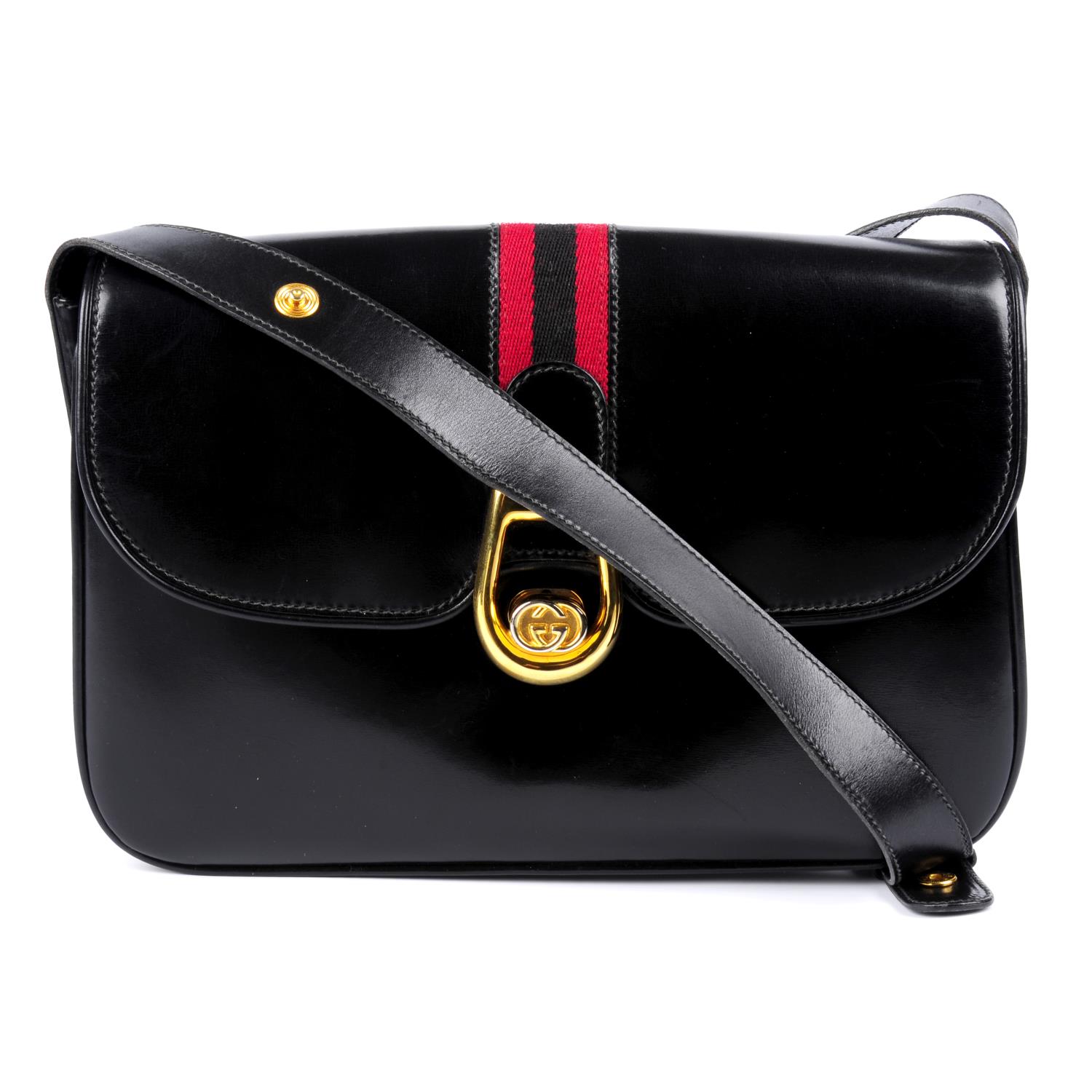 GUCCI - a vintage leather handbag.