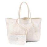 GOYARD - a white St Louis handbag.