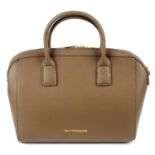 TRUSSARDI - a brown Saffiano leather handbag.