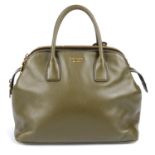 PRADA - a green Militaire Saffiano handbag.