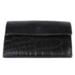 MULBERRY - a crocodile embossed leather wallet.