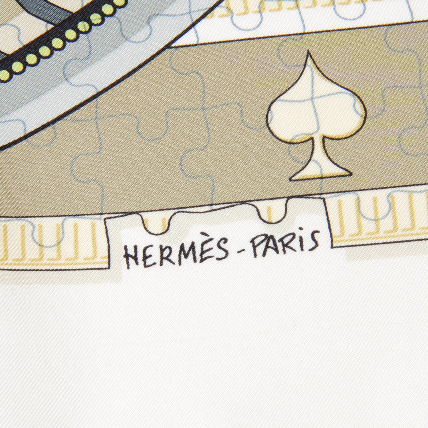 HERMÈS - a 'Faites Vos Jeux' silk scarf. - Image 3 of 3