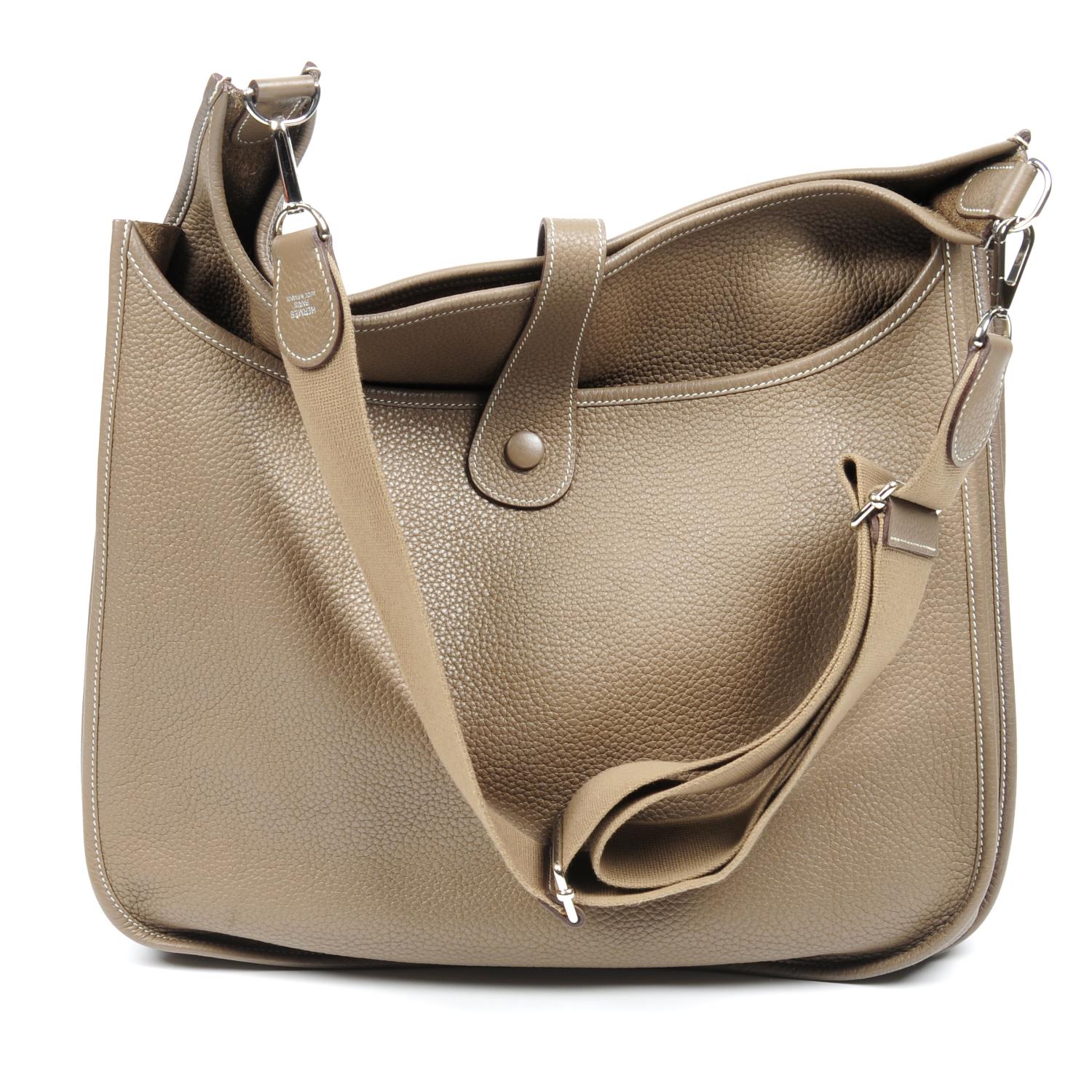 HERMÈS - a 2010 taupe Evelyn TGM handbag. - Image 2 of 6