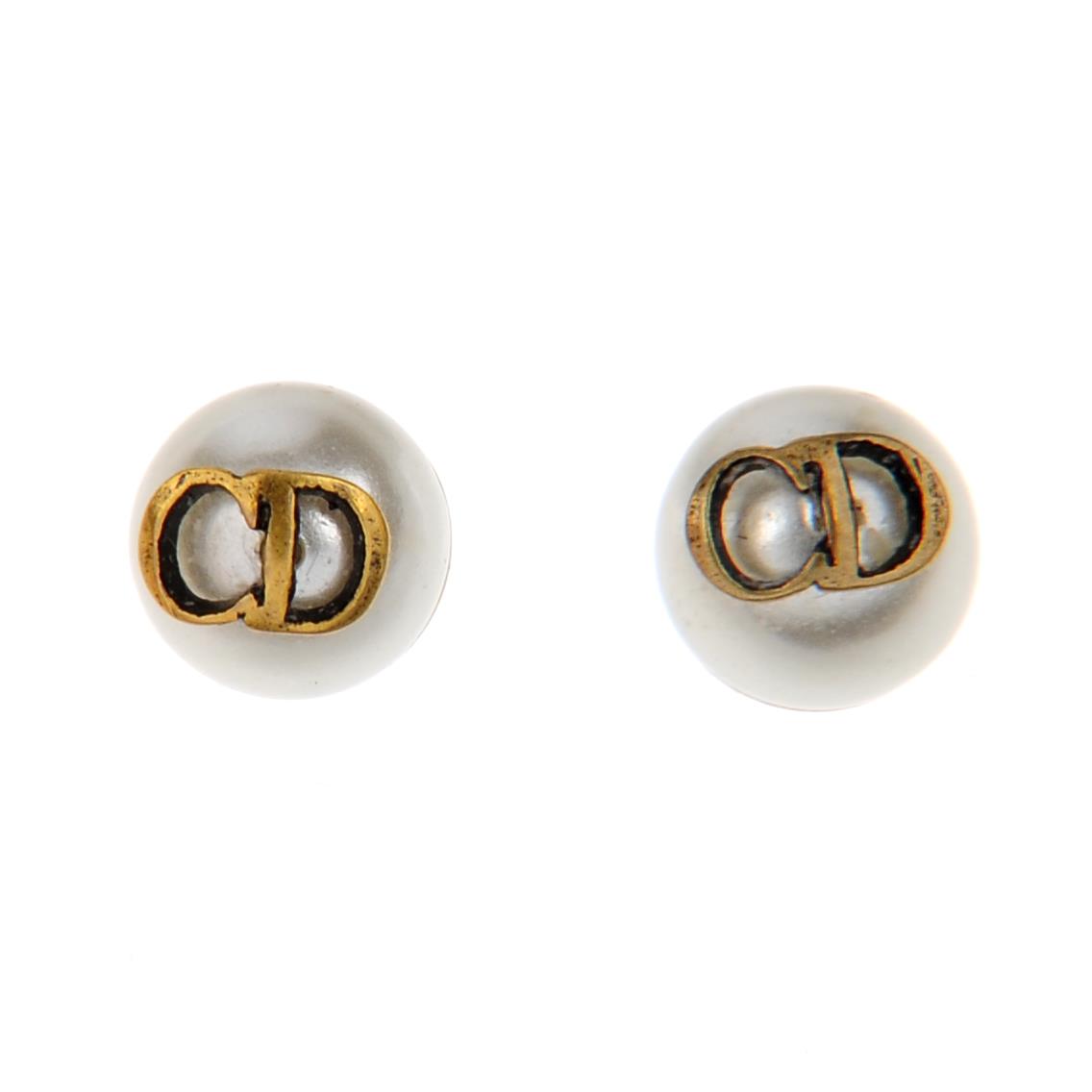 CHRISTIAN DIOR - a pair of stud earrings. - Image 2 of 5