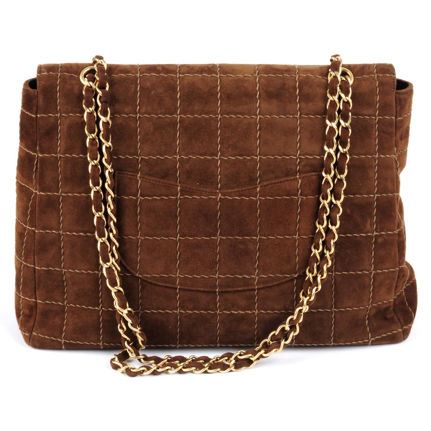 CHANEL - a brown suede handbag. - Image 2 of 5