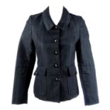 THOMAS BURBERRY - a black nylon chevron quilted jacket.