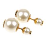 CHRISTIAN DIOR - a pair of stud earrings.