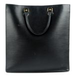 LOUIS VUITTON - a black Epi Sac handbag.