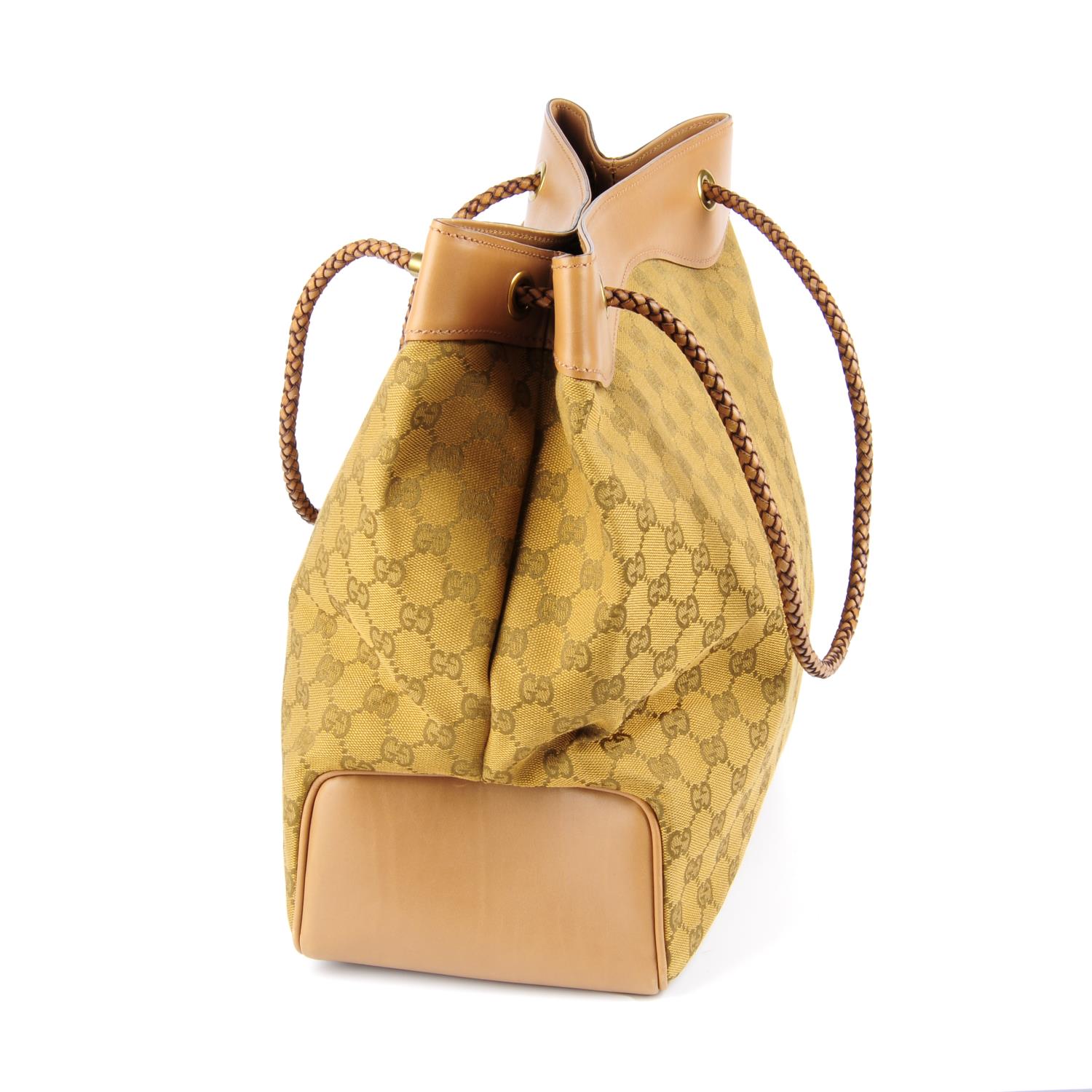 GUCCI - a bronze GG canvas Gifford tote. - Image 3 of 4