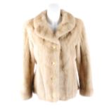 An azurene mink fur jacket.