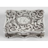 An early Victorian silver vinaigrette by Nathaniel Mills,