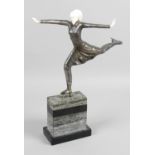 An Art Deco silver plated and ivory figure for Tiffany & Co in the manner of Johann Philipp