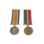 Great War Pair, British War Medal 1914-20, Mercantile Marine War Medal, named to 'William A.