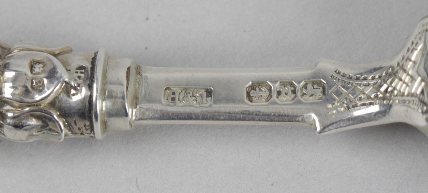 A cased late Victorian silver christening set, - Image 2 of 3