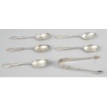 A set of five late Victorian silver teaspoons,