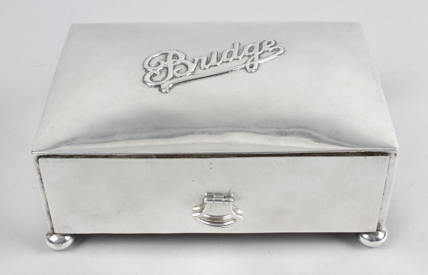 An early twentieth century silver mounted Bridge box,