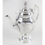 An Art Nouveau silver coffee pot,