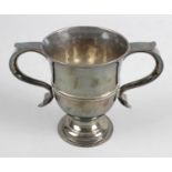 A George III silver twin-handled trophy cup,
