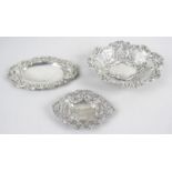 Two Victorian pierced silver dishes,