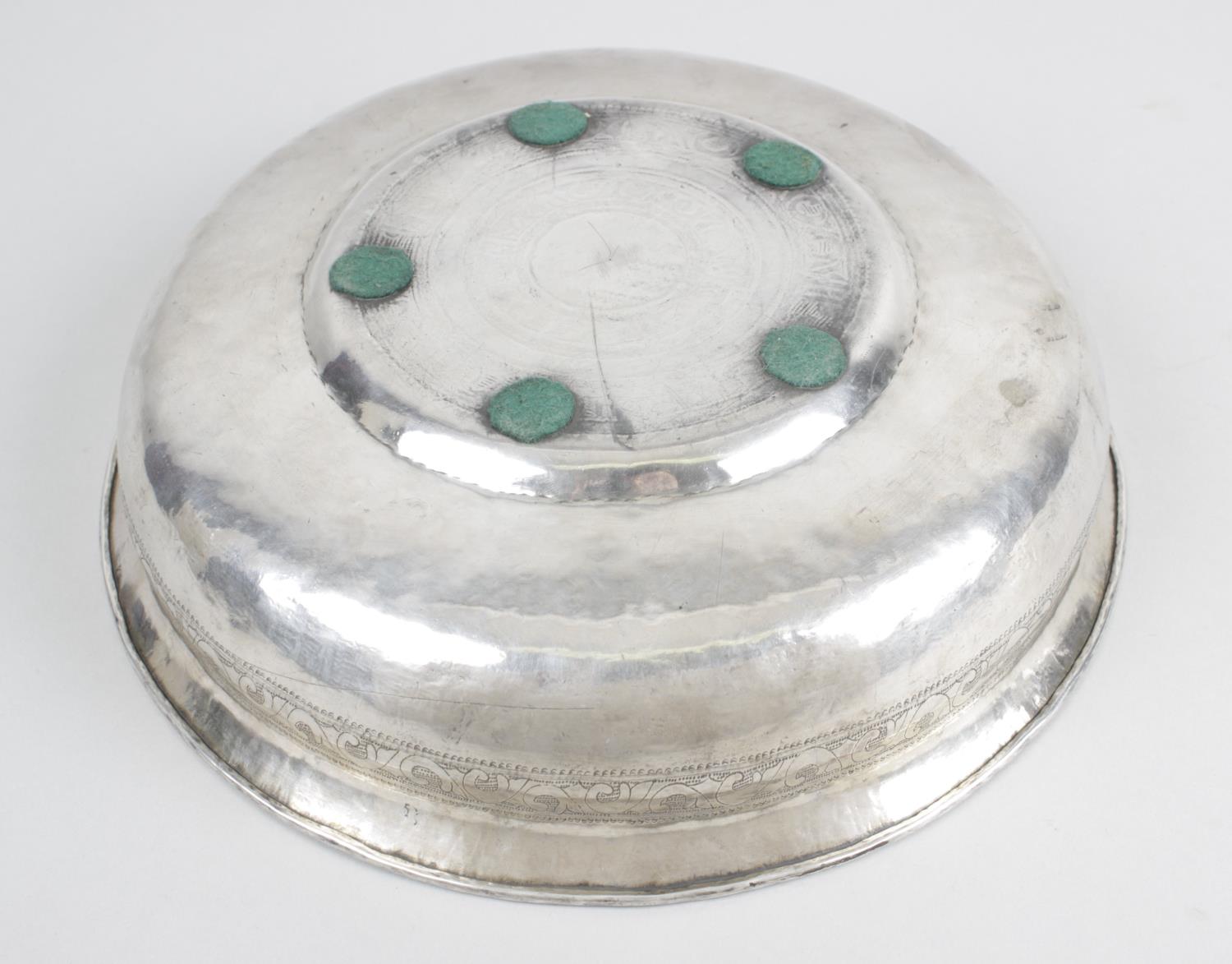 An Eastern white metal shallow bowl, - Image 2 of 3