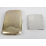 A plain silver cigar case,