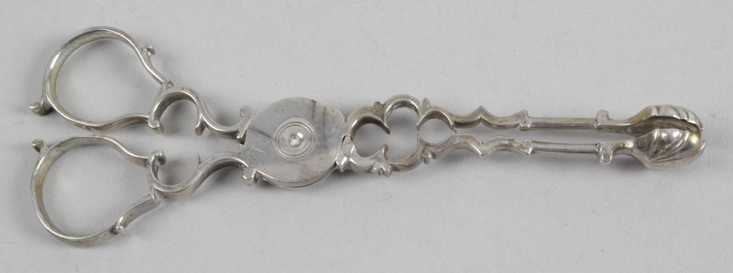 A pair of silver scissor form sugar nips, - Image 5 of 6