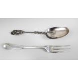 A silver apostle top spoon,