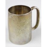 A Victorian silver mug,