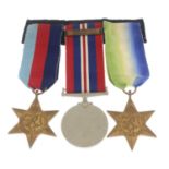 WWII group of three medals,
