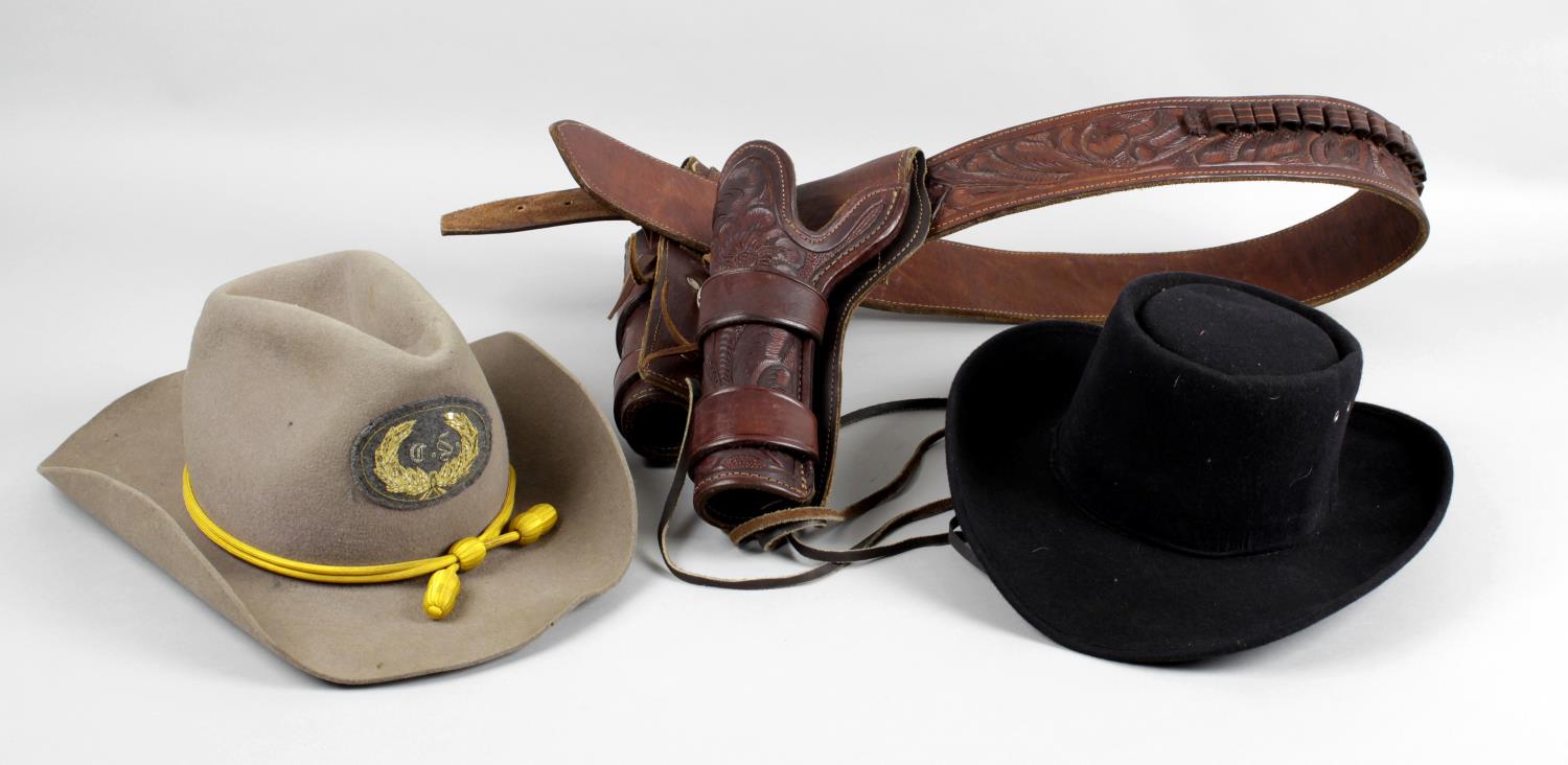 A selection of assorted hats to include a Sombrero,