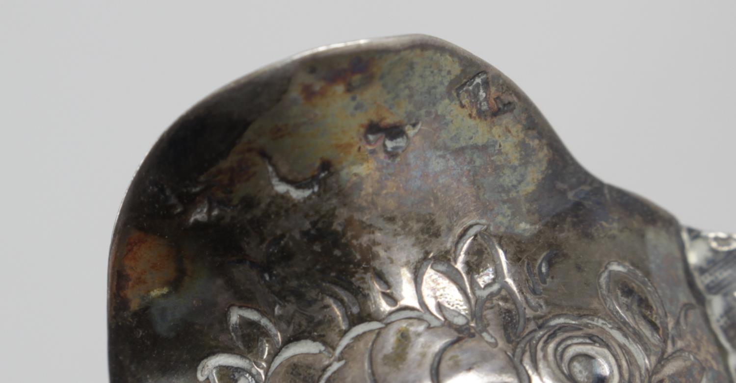 An early Georgian silver toddy ladle with spiral twist baleen handle, - Image 2 of 2