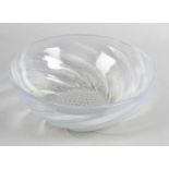 An R Lalique opaque glass Poissons pattern bowl,