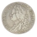 George II, Halfcrown 1745 LIMA (S 3695).