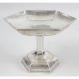 An early George V silver pedestal dish,