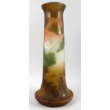 An early 20th century Galle Art Nouveau overlaid cameo glass vase,